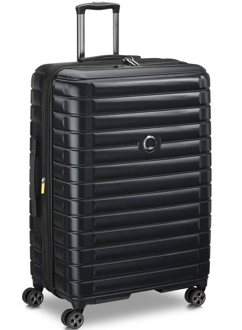 ديلسي _باريس حقيبة سفر بعجلات مزدوجة قابلة للتوسيع مقاس  سم - أسود